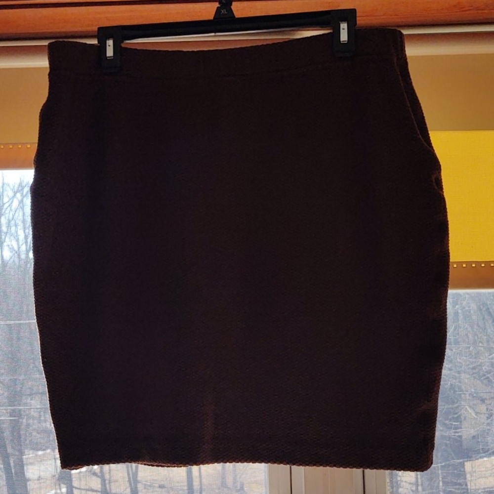 St John Santana Knit above the knee brown skirt